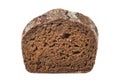 Rye bread slice isolated on white background. Royalty Free Stock Photo