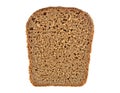 Rye bread slice isolated on white background Royalty Free Stock Photo