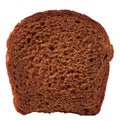 Rye bread slice isolated on white background Royalty Free Stock Photo