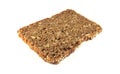 Rye bread slice on white Royalty Free Stock Photo