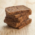 Rye bread slices on table Royalty Free Stock Photo
