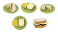 Rye bread Swiss cheese prosciutto sandwiches