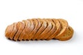 Rye bread on white background Royalty Free Stock Photo