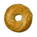 Rye Caraway Seed Bagel against White