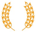 Rye ears emblem. Wreath logo. Bread and beer product label