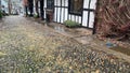 Rye, East Sussex, England - The medieval Mermaid Inn built in Rye in 1420 along cobble stone Mermaid Street, Rye,