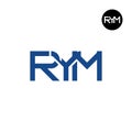 RYM Logo Letter Monogram Design Royalty Free Stock Photo
