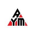 RYM triangle letter logo design with triangle shape. RYM triangle logo design monogram. RYM triangle vector logo template with red Royalty Free Stock Photo