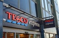 Ryman the Tesco Express store in Bromley High Street with broken sign