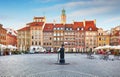 Rynek main square in Old Town in Warsaw, Poland.