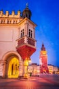 Rynek Square in Krakow, Poland is a charming medieval marketplace