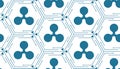 ÃÂ¡ryptocurrency Ripple XRP coin - strict seamless pattern.