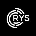 RYS letter logo design. RYS monogram initials letter logo concept. RYS letter design in black background Royalty Free Stock Photo