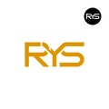 RYS Logo Letter Monogram Design Royalty Free Stock Photo