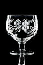 ÃÂ¡rystal glass on black background Royalty Free Stock Photo