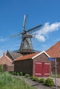Windmill in Rysum, East Frisia, Lower Saxony, Germany Royalty Free Stock Photo