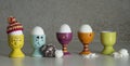 rytm in Easter time, eggs in row Royalty Free Stock Photo