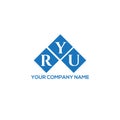 RYU letter logo design on white background. RYU creative initials letter logo concept. RYU letter design