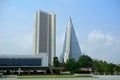 The Ryugyong Hotel, Pyongyang, North-Korea Royalty Free Stock Photo