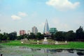 Ryugyong Hotel, Pyongyang, North-Korea Royalty Free Stock Photo