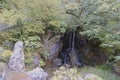 Ryumon Falls in the Zen temple Kinkakuji Kyoto Japan Royalty Free Stock Photo
