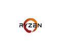 Ryzen logo editorial illustrative on white background