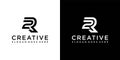 RZ or ZR initial letter logo design vector Royalty Free Stock Photo