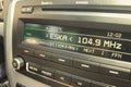 Rzeszow, Poland - June 12, 2020: ESKA radio station on the car radio Royalty Free Stock Photo