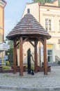 Historic water pump in old town of Rzeszow