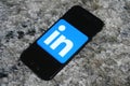 LinkedIn logo app on Samsung phone screen