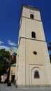 Rzeszow, Poland - May 31, 2023: St Wojciech and Stanislaw Church from Main Square - Rzeszow, Podkarpackie, Poland