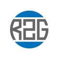 RZG letter logo design on white background. RZG creative initials circle logo concept. RZG letter design Royalty Free Stock Photo