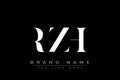 RZH abstract letter logo design Royalty Free Stock Photo
