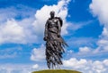 Rzhevsky Memorial Soviet soldier. Beautiful sad monument to Russian warrior died in World War II.