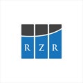 RZR letter logo design on WHITE background. RZR creative initials letter logo concept. RZR letter design.RZR letter logo design on Royalty Free Stock Photo