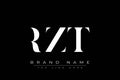 RZT abstract letter logo design Royalty Free Stock Photo