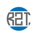 RZT letter logo design on white background. RZT creative initials circle logo concept. RZT letter design Royalty Free Stock Photo