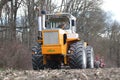 RÃÂ¡ba Huntractor articulated tractor preparing field in Hungary