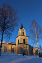 RÃÂ¥neÃÂ¥ church in winter sun Royalty Free Stock Photo