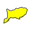 RÃÂ­o Negro state map vector of Uruguay country