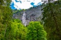 RÃÂ¶thbachfall on KÃÂ¶nigssee the highest waterfall in Germany Royalty Free Stock Photo