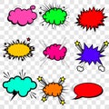 Collection multicolored comic sound Effects. Royalty Free Stock Photo