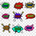 Collection multicolored comic sound Effects. Royalty Free Stock Photo