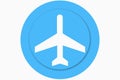 Airplane icon silhouete