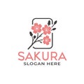Sakura Flower ready Logo Design â Elegant Japanese Cherry Blossom Symbol for Beauty, Spa, and Branding Royalty Free Stock Photo