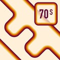 70s, 1970 abstract vector stock retro lines background. Vector illustration Royalty Free Stock Photo