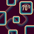 70s, 1970 abstract vector stock retro lines background. Vector illustration Royalty Free Stock Photo