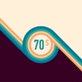 70s, 1970 abstract vector stock retro lines background. Vector illustration Royalty Free Stock Photo