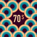 70s, 1970 abstract vector stock retro lines background. Vector illustration Royalty Free Stock Photo