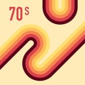 70s, 1970 abstract vector stock retro lines background. Vector illustration. Royalty Free Stock Photo